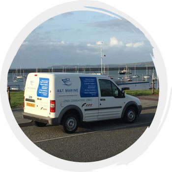 A&T Marine Engineering van in Anglesey