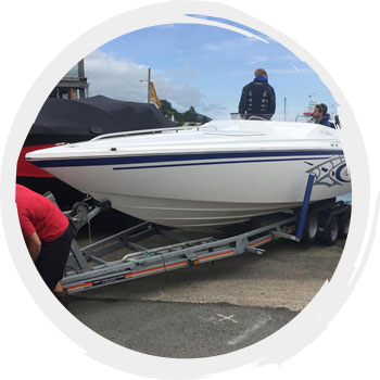 Speedboat in Anglesey